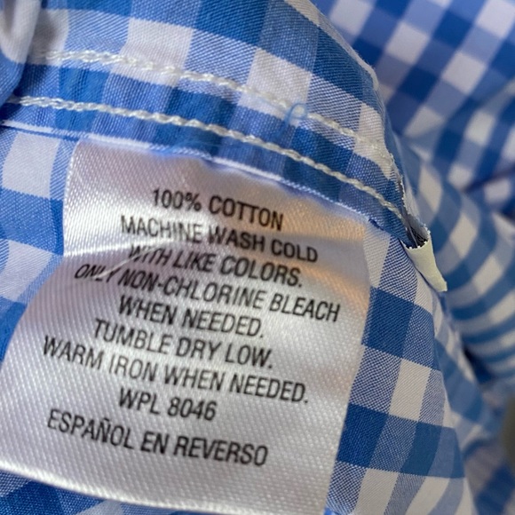 EUC Club Room Men’s gingham/ plaid button down shirt - Picture 10 of 16